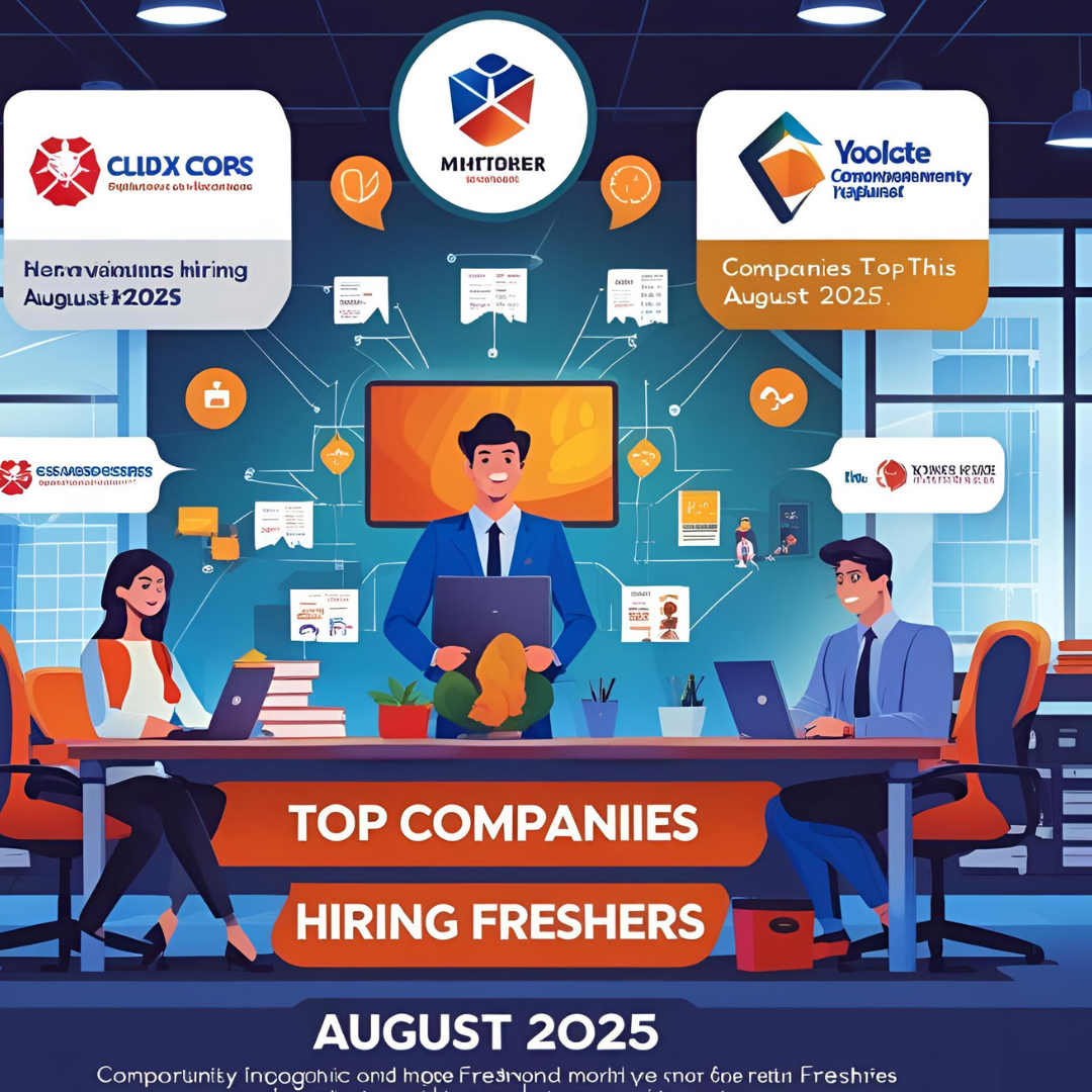"Top Companies Hiring Freshers in August 2025 – Apply Now!"