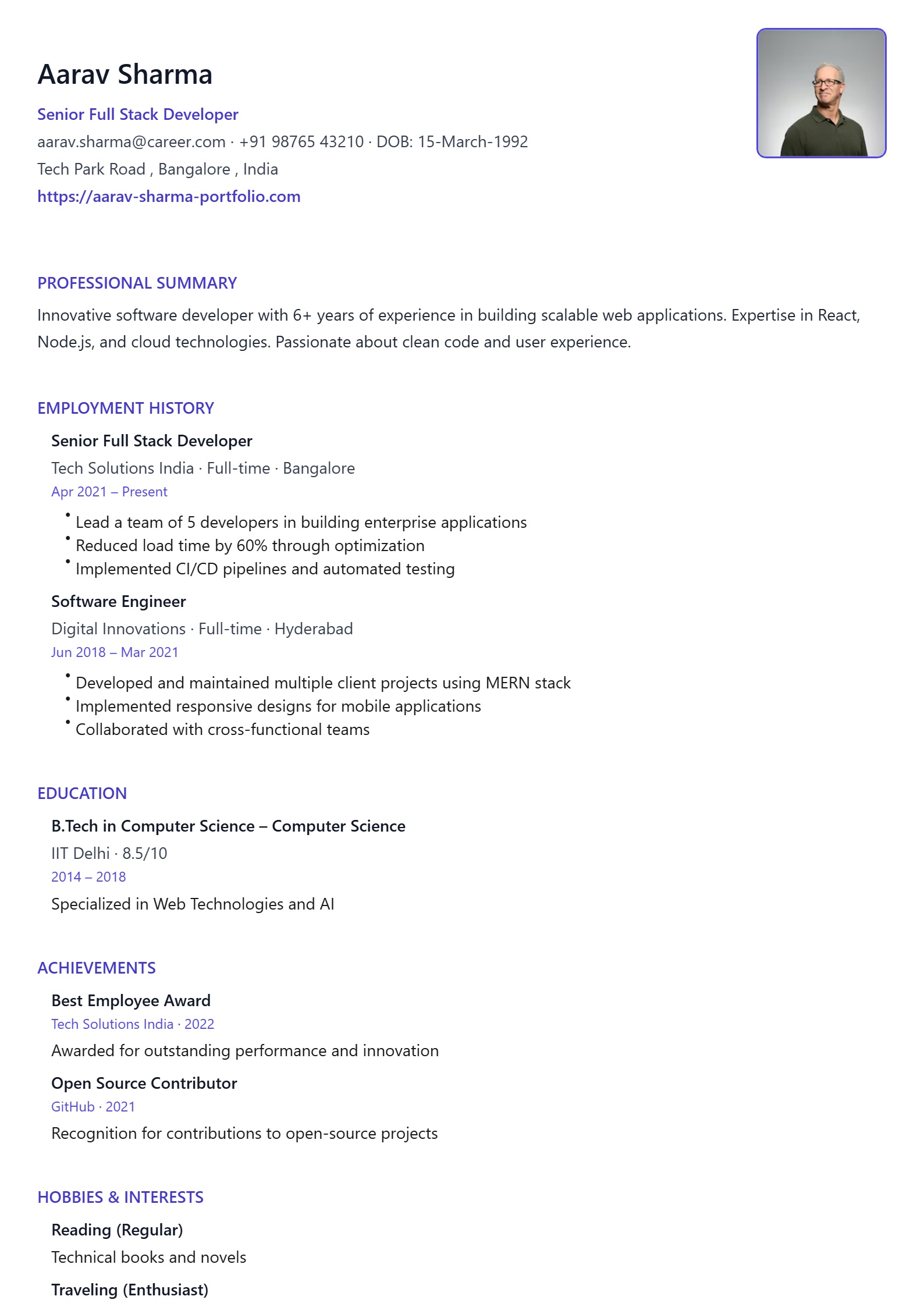 Professional Resume Template