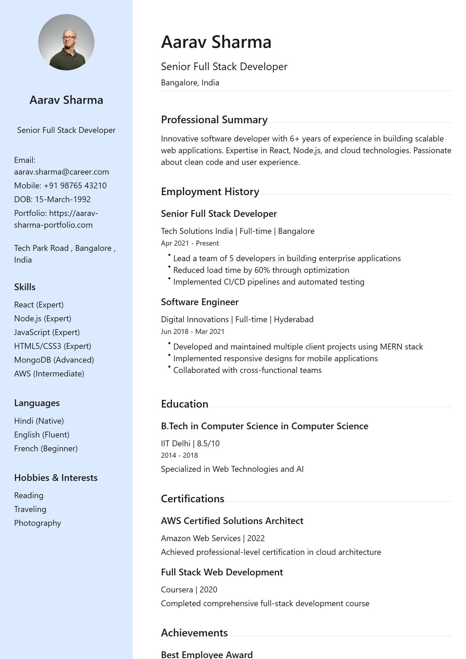 Creative Resume Template