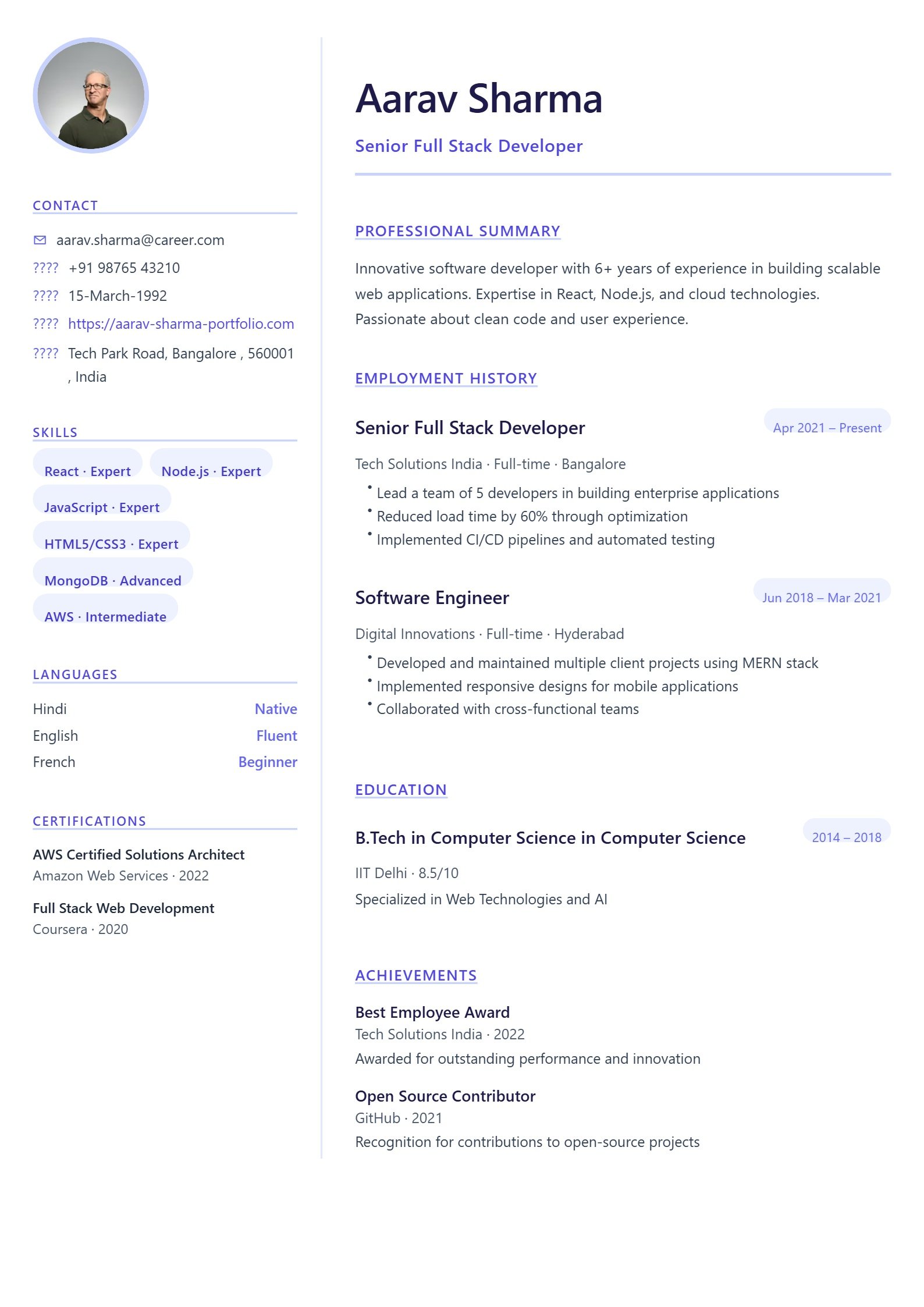 Professional Resume Template